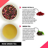 Teacurry Rose Assam Green Tea - Floral Blend for Metabolism, Digestion & Skin - Pyramid Tea Bags