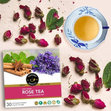Teacurry Rose Infusion - Floral, Sweet & Naturally Caffeine-Free - Pyramid Bags