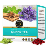 Teacurry Skinny Green Tea with Rose, Hibiscus & Spearmint - Blend for Healthy Weight Management & Digestive Support - Pyramid Tea Bags