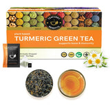 Teacurry Turmeric Assam Green Tea - Golden, Spiced Blend for Antioxidant & Digestive Support - Pyramid Tea Bags