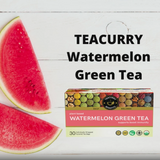 Teacurry Watermelon Assam Green Tea - Fruity & Refreshing - Pyramid Tea Bags