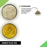 Teacurry Weight Plus Assam Green Tea with Ashwagandha, Shatavari & Chamomile - Nourishing Blend for Healthy Weight Gain & Digestion - Pyramid Tea Bags
