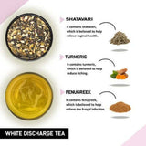 Teacurry White Discharge Herbal Infusion with Shatavari, Amla & Turmeric for Women’s Wellness - Pyramid Bags