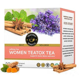 Teacurry Women Teatox Herbal Infusion with Hibiscus, Fennel & Nettle - Ayurvedic Detox Blend for Digestive Balance - Pyramid Bags