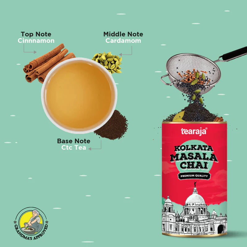 Tearaja Kolkata Masala Chai – Assam CTC Tea with Classic Indian Spices