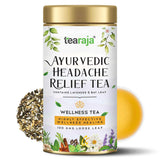 Tearaja Ayurvedic Headache Relief Herbal Green Tea with Refreshing Mix of Peppermint, Holy Basil and Lemongrass