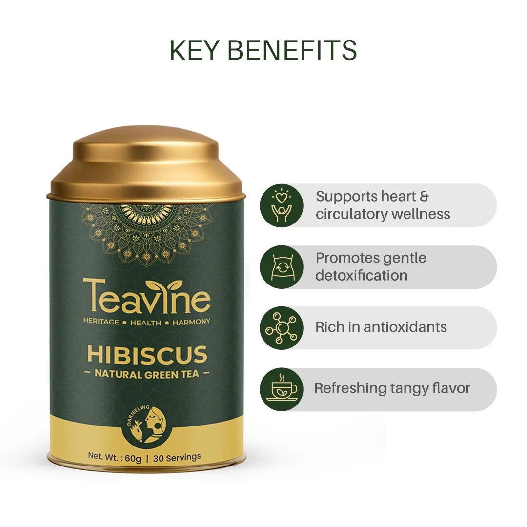 Teavine Hibiscus Green Tea Benefits