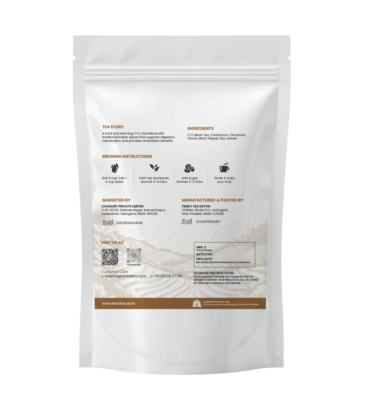 Teavine Kadak Masala Chai Pack