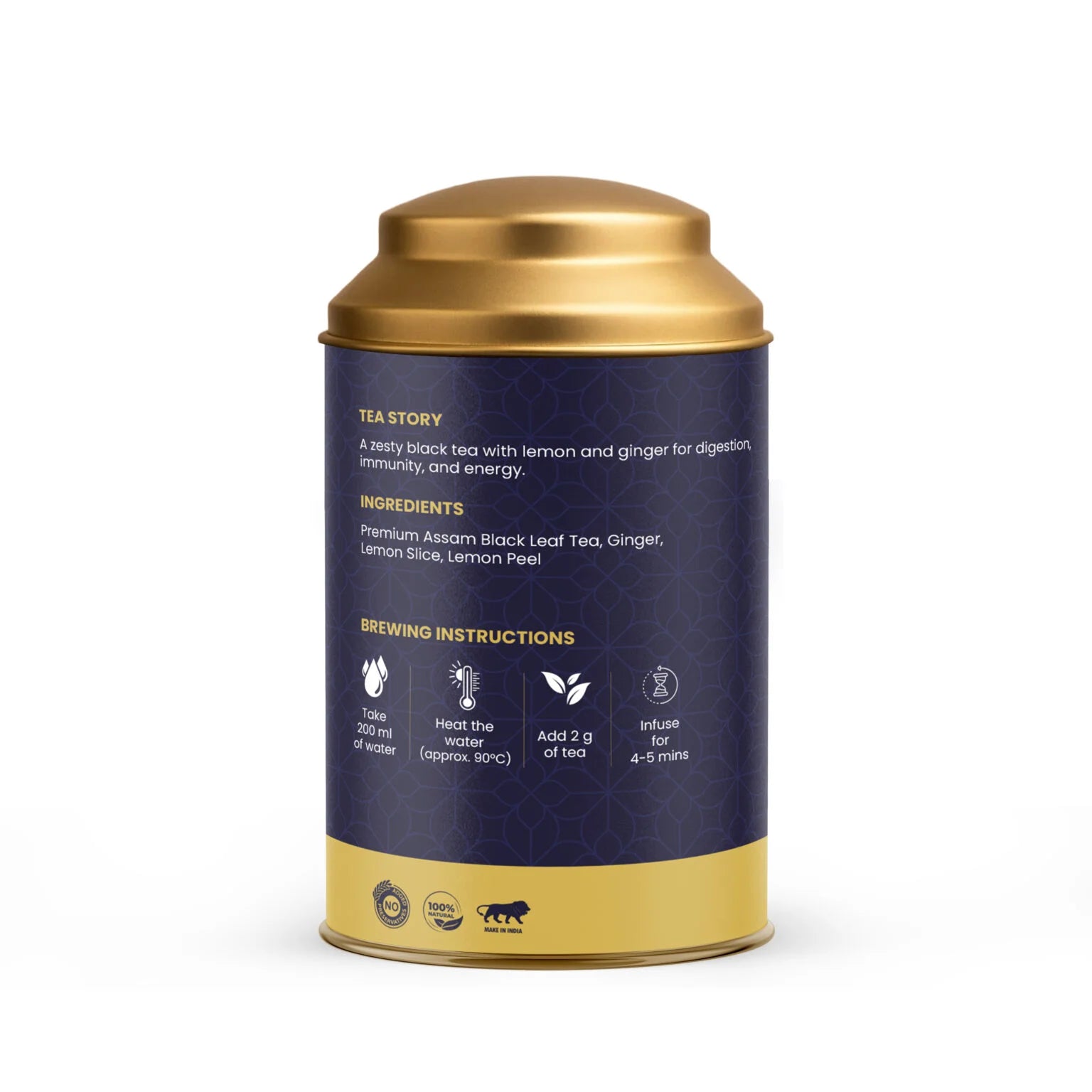 Teavine Lemon Black Tea with Ginger