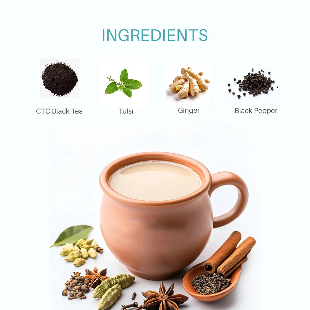 Teavine Tulsi Ginger Chai Ingredients