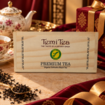 Temi Premium Organic Orthodox Black Tea Wooden Gift Box