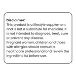 The Infused Kettle Anti Hangover Tea Pack Disclaimer