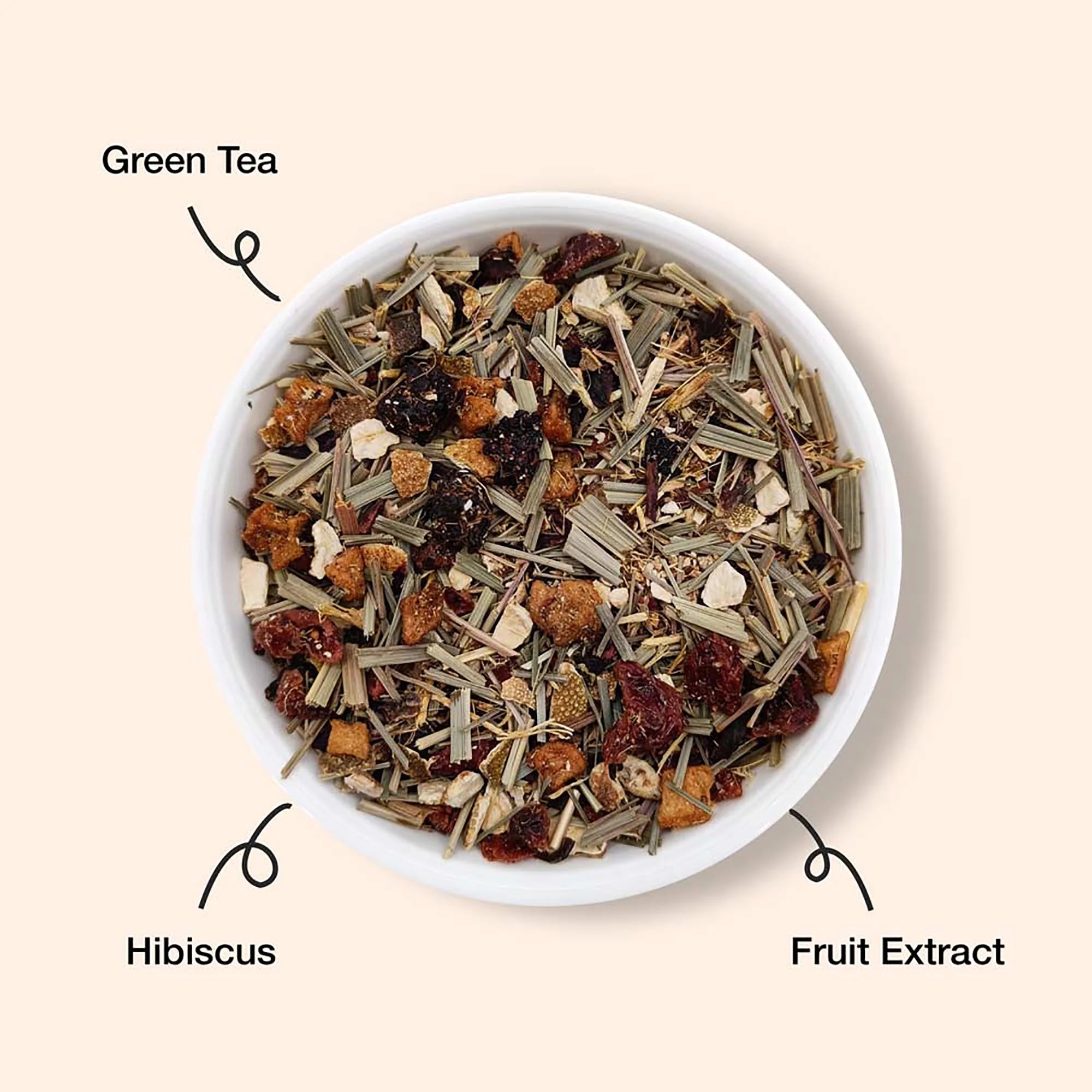 The Infused Kettle Hibiscus Green Tea Leaves