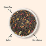 The Infused Kettle Kashmiri Kahwa Tea with Green Tea, Saffron, Nut and Spices