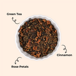 The Infused Kettle Rose Green Tea Leaves