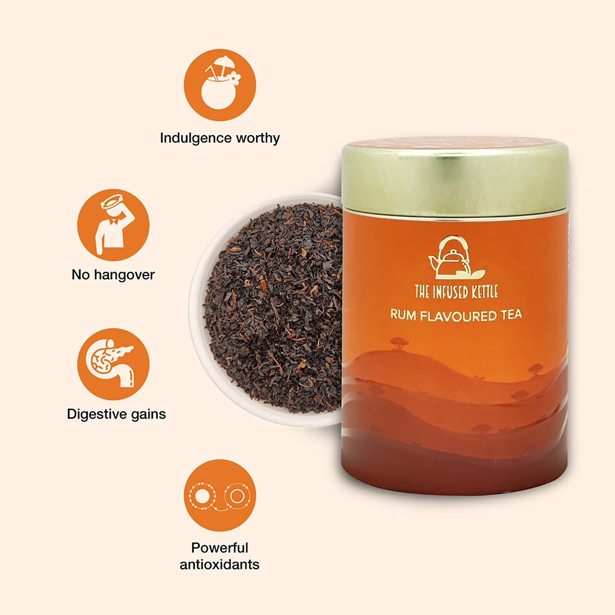 The Infused Kettle Rum Flavoured Non-Alcoholic Black Tea
