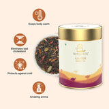 The Infused Kettle Kashmiri Kahwa Darjeeling Green Tea And Saffron Nut Blend For Gentle Winter Warmth