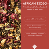 The Leaf Chap African Tsobo Herbal Iced Tea — A Vibrant Floral Spice Infusion