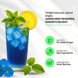 Udyan Tea Blue Cooler Iced Green Tea with Blue Pea Flower, Lemongrass and Mint for a Citrus Spiced Refresher