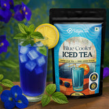 Udyan Tea Blue Cooler Iced Green Tea with Blue Pea Flower, Lemongrass and Mint for a Citrus Spiced Refresher