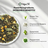 Udyan Tea Chamomile Delight Green Tea with Spearmint and Peppermint for Restful Sleep
