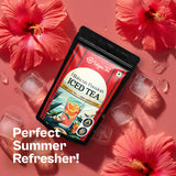 Udyan Tea Hibiscus Passion Iced Green Tea with Spearmint, Cinnamon and Black Pepper Bursting with Tangy, Spiced and Cooling Flavours