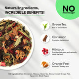 Udyan Tea Hibiscus Passion Iced Green Tea with Spearmint, Cinnamon and Black Pepper Bursting with Tangy, Spiced and Cooling Flavours