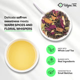 Udyan Tea Kashmiri Saffron Kahwa Tea – Wholesome Blend of Darjeeling Green Tea, Saffron, Cardamom and Almonds