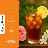 Udyan Tea Rose Jasmine Iced Green Tea Crafted with Exotic Spices Fennel and Star Anise, Balanced with Natural Stevia