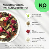 Udyan Tea Rose Jasmine Iced Green Tea Crafted with Exotic Spices Fennel and Star Anise, Balanced with Natural Stevia