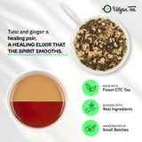 Udyan Tea Tulsi Ginger Chai, Black Tea blended with Medley of Sweet and Spicy Herbal Flavours