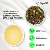 Udyan Tea Zesty Orange Green Tea - Tangy and Minty Twist with Orange Peel, Spearmint and Star Anise