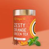 Udyan Tea Zesty Orange Green Tea - Tangy and Minty Twist with Orange Peel, Spearmint and Star Anise