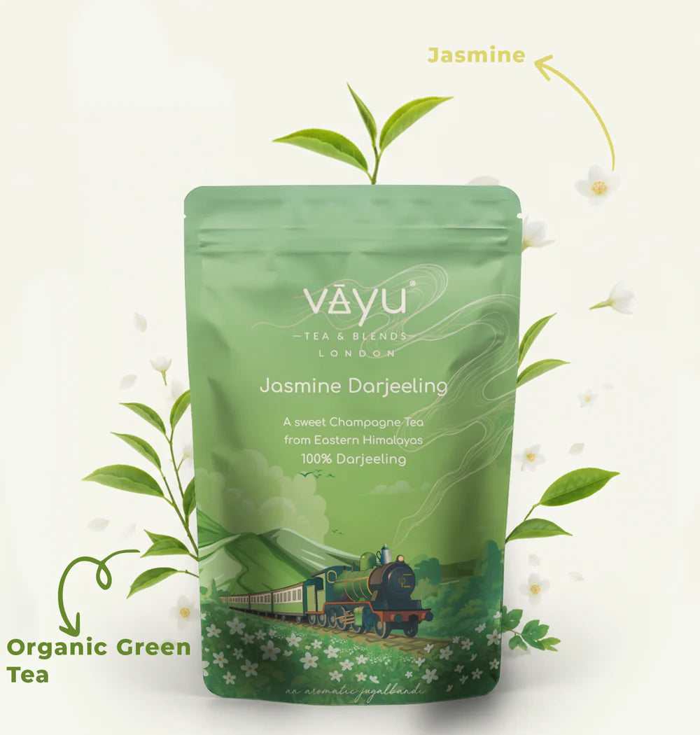Vayu Jasmine Darjeeling Green Tea Pack