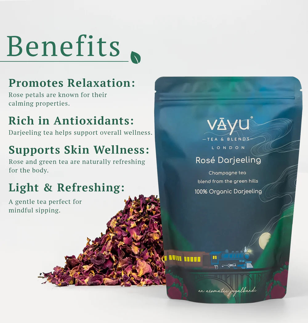 Vayu Rosé Darjeeling Green Tea Benefits