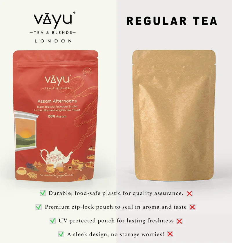 Vayu Tea Assam Afternoons Vs Regular Tea