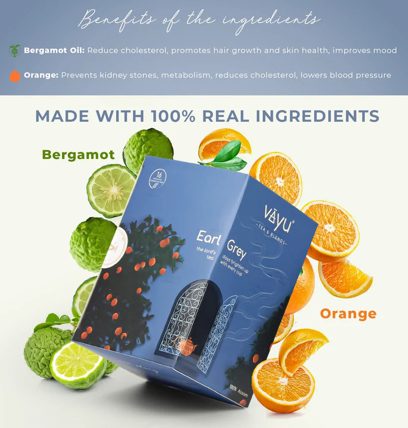Vayu Tea Earl Grey Tea with Sun-Kissed Orange and Bergamot