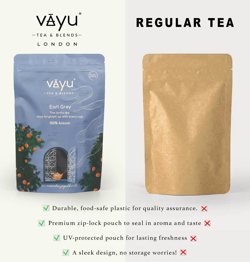 Vayu Tea Earl Grey Vs Regular Tea