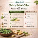 Verdella Tulsi Adrak Black Tea For Inner Warmth Happy Digestive Fire & Everyday Resilience
