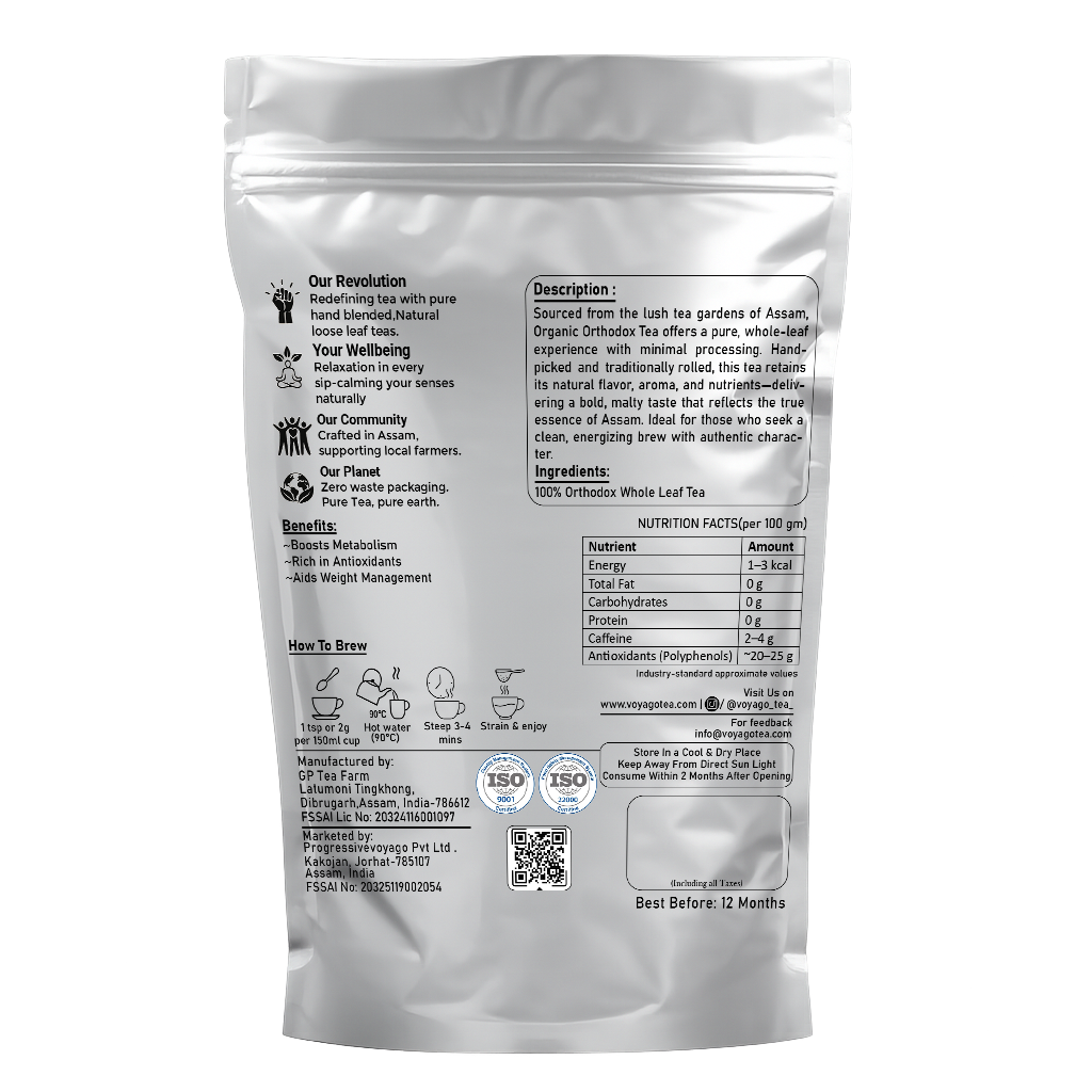 VoyaGo Assam Orthodox Black Tea