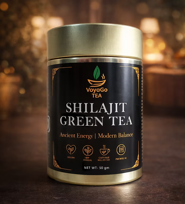 VoyaGo Premium Shilajit Green Tea