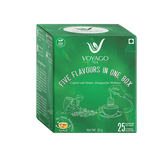 VoyaGo Five Flavours Wellness Tea Box – Lavender, Chamomile, Butterfly Pea, Mint & Classic Green Tea Bags - Pack of 2