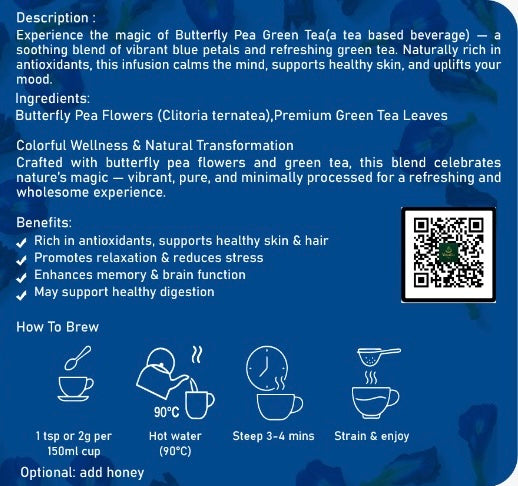 VoyagGo Artisanal and Handcrafted Magical Butterfly Premium Green Tea
