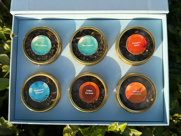 Wah Tea Premium Collection Gift Box with Curated Assortment of Fine Green & Black Teas