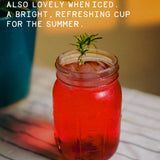 Wilding Rhododendron Hibiscus Herbal Infusion | Ruby Pour with a Tangy Edge