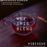 Wilding Rhododendron Hibiscus Herbal Infusion | Ruby Pour with a Tangy Edge