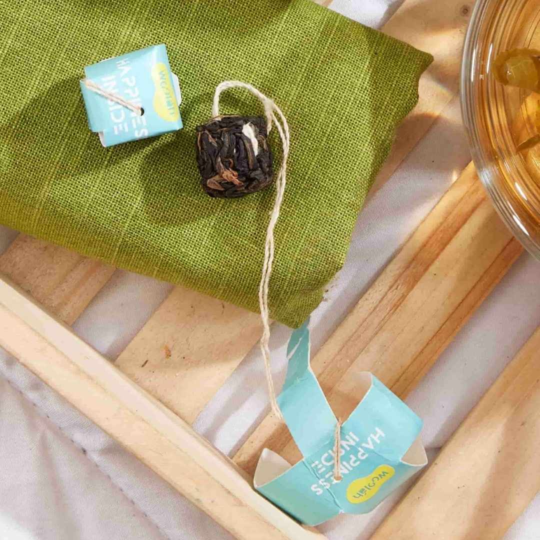 Woolah Organic Rare Assam Green Tea Bagless Dips
