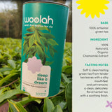 Woolah Organic Rare Assam Green Tea with Chamomile for Restful Sleep - World's First Patented Bagless Dips - Crafted by 200+ Women from Rural Assam