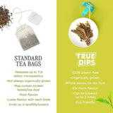 Woolah Organic Rare Assam Green Tea with Arjuna and Cinnamon for a Happy Heart- World's First Patented Bagless Dips - Crafted by 200+ Women from Rural Assam