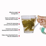 Woolah Organic Rare Assam Green Tea with Arjuna and Cinnamon for a Happy Heart- World's First Patented Bagless Dips - Crafted by 200+ Women from Rural Assam